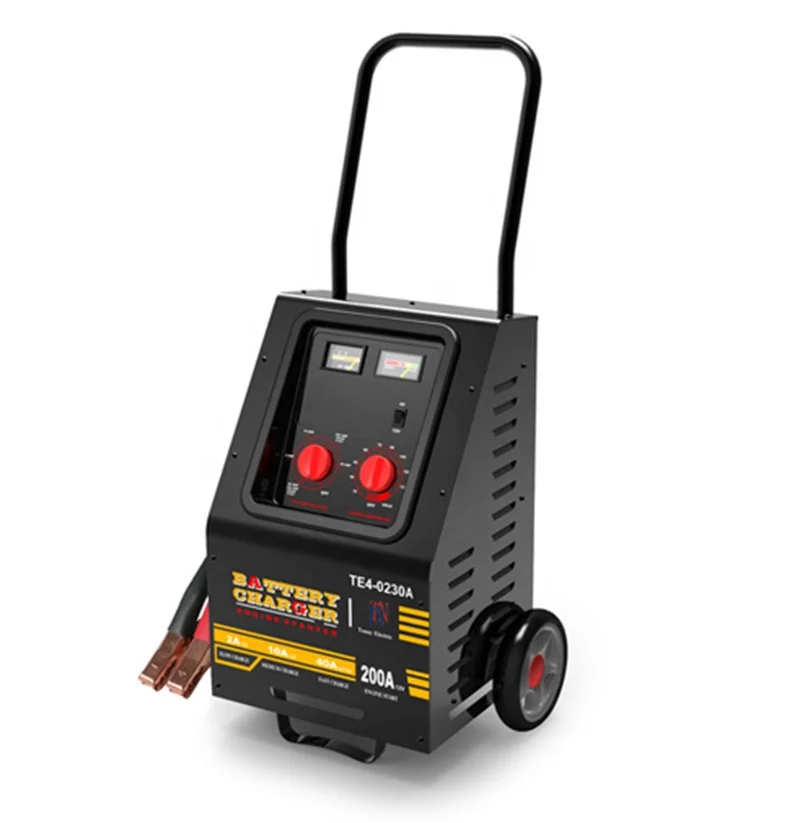 12V 2A/10A/40A/200Amp Manual Wheeled Battery Charger and Battery Tester