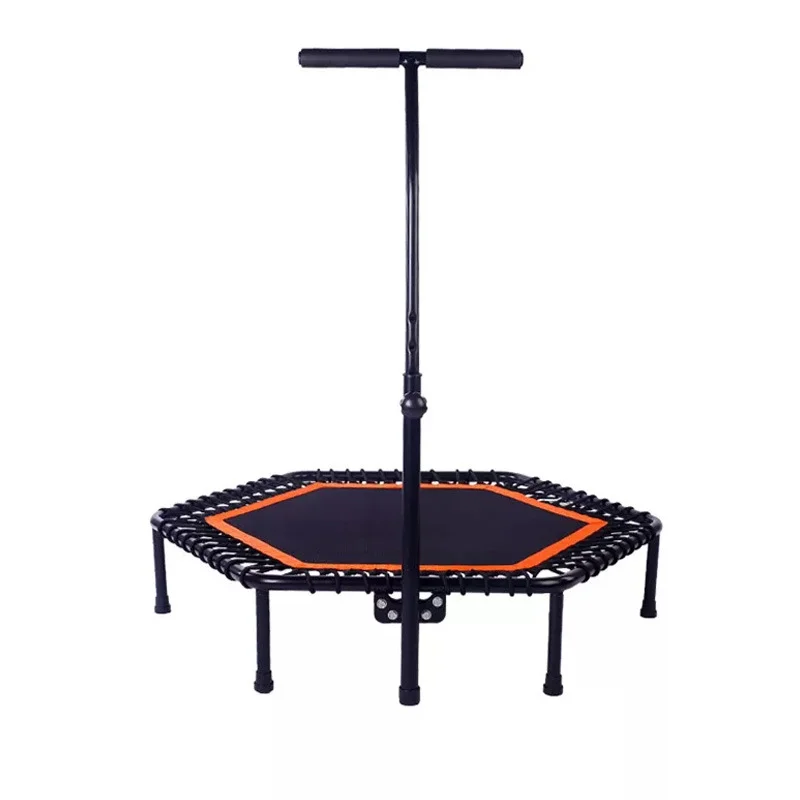 Home fitness Indoor Rebounder 50' Fitness Trampoline with Adjustable Handrail