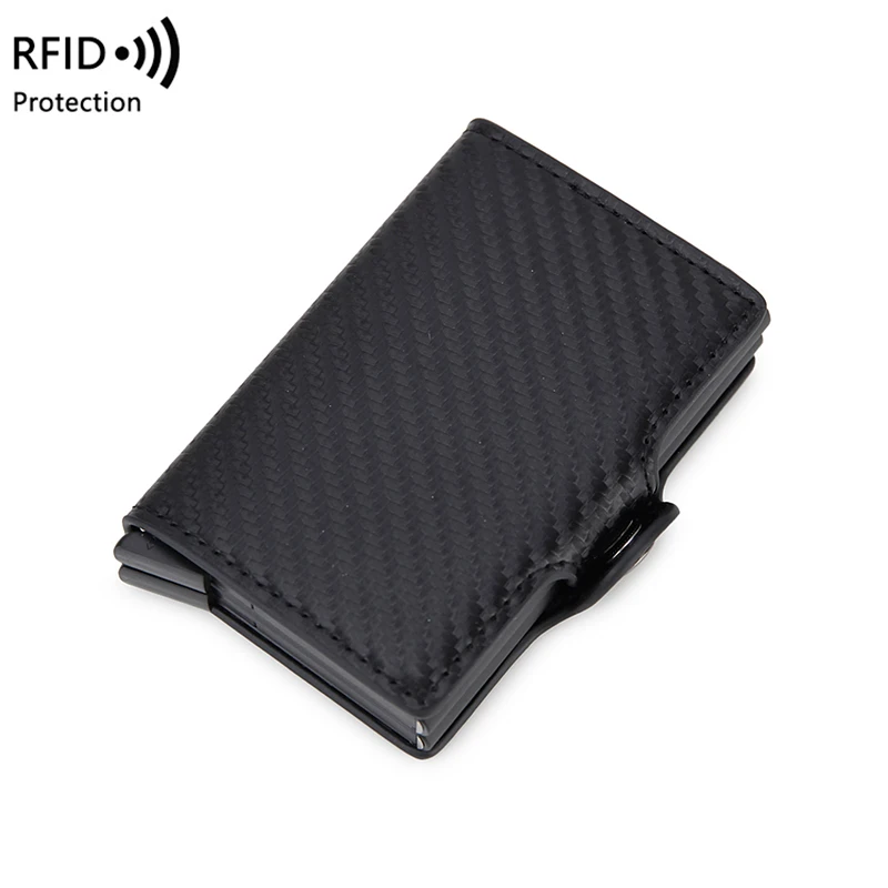 Carbon Fiber Aluminium Wallet Metal Card holder RFID brocking Credit Card holder Aluminium Metal Wallet