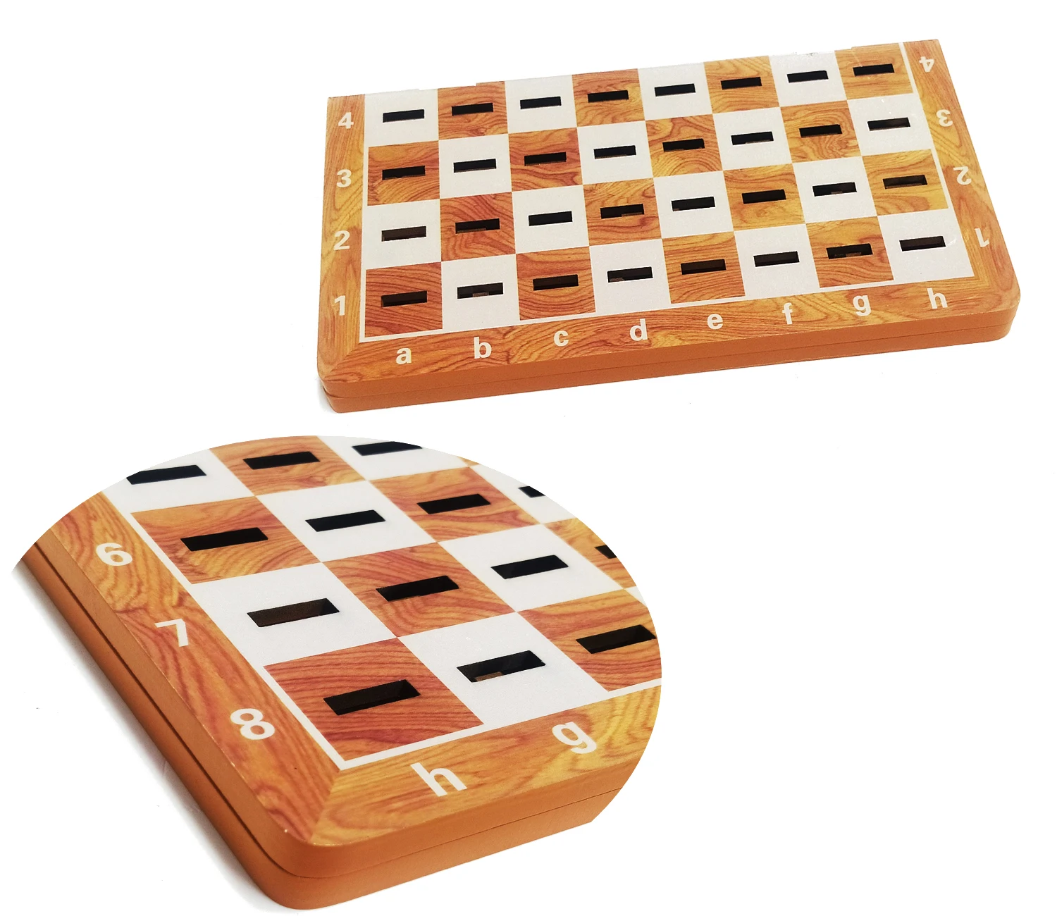 Wooden Chess Games Portable Folding Chess Board Childhood Wooden Chess Game Set