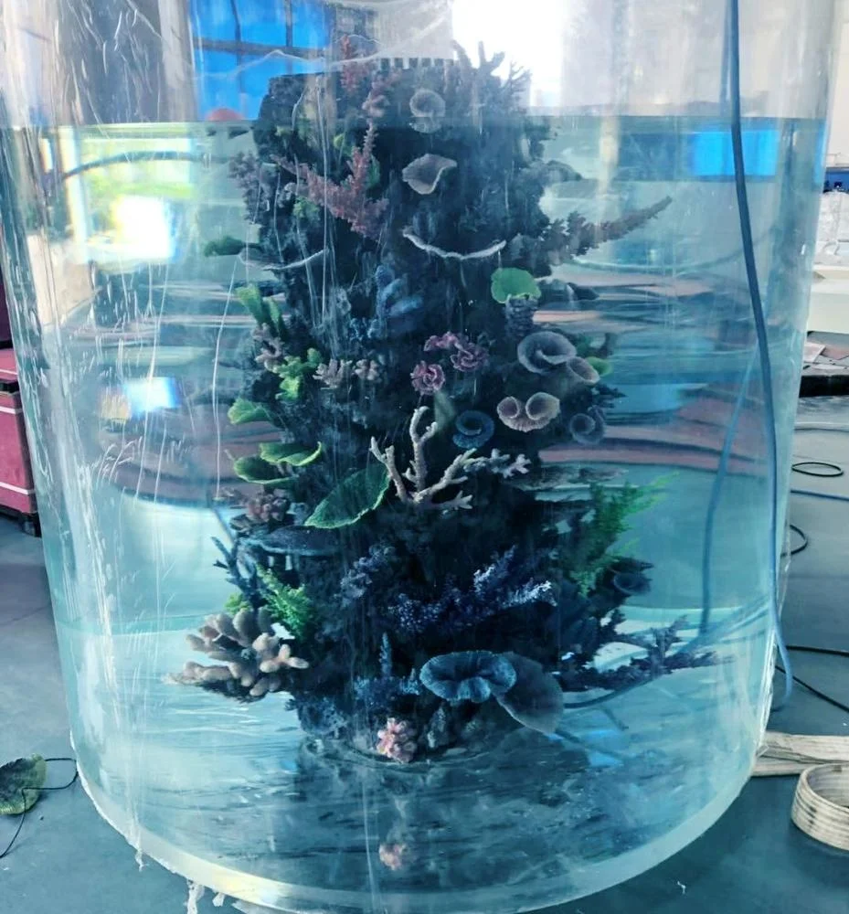 Cylindrical Acrylic Aquariums & Accessories Aquarium Oceanarium Project Sustainable Transparent any Sizes ISO9001:2015