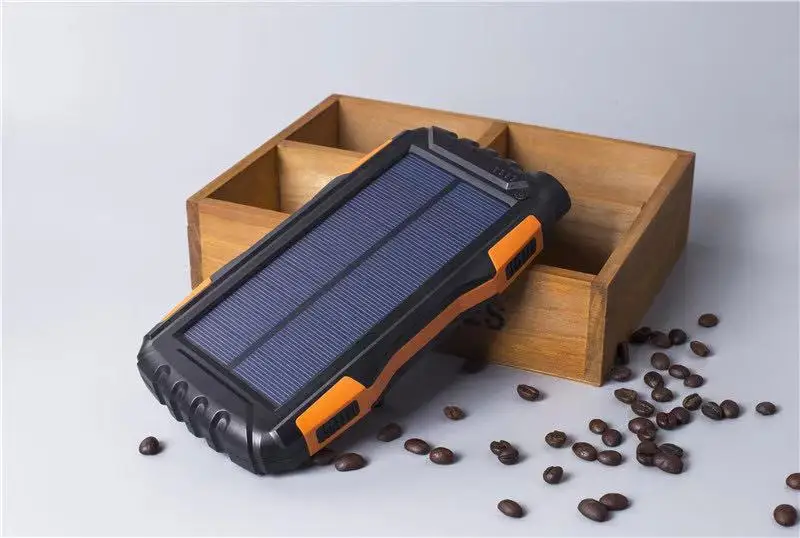 Открытый Портативный 25000 мАч power bank зарядное устройство на солнечной батареи для мобильного телефона водонепроницаемый солнечное портативный модуль мобильные портативные зарядные устройства