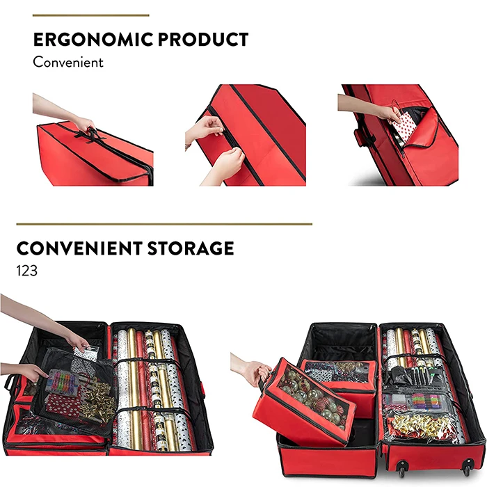 Multi-Featured Wrap and Accessory Storage and Organizer with Wheels