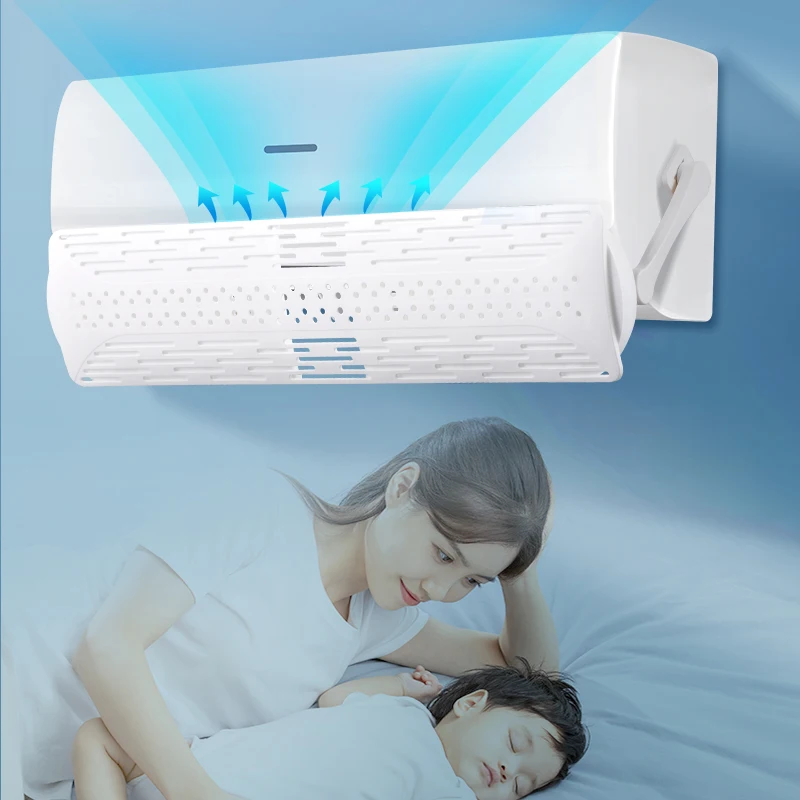 Регулируемый складной отражатель кондиционера прямоугольный перегородка с охлаждением направление ветра телескопическое ветровое