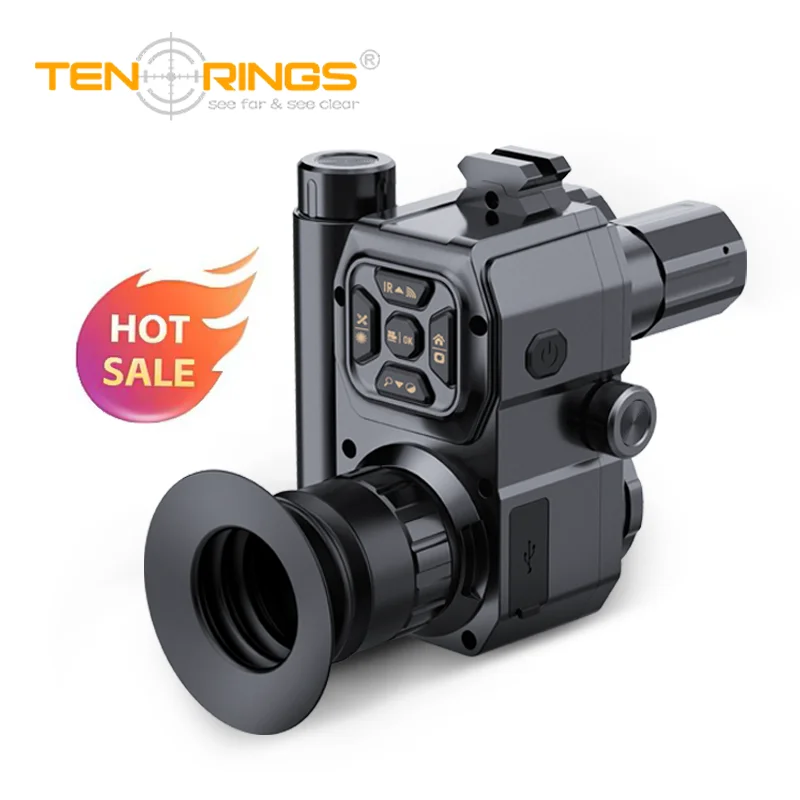 Ten Rings NV201 IR LRF 1080P Sony CMOS sensor rangefinder clip-on night vision scope