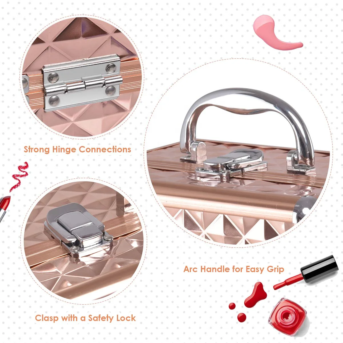 wholesale manufacturer professional cosmetic case trolley beauty case makeup kit box makeup Set Bag