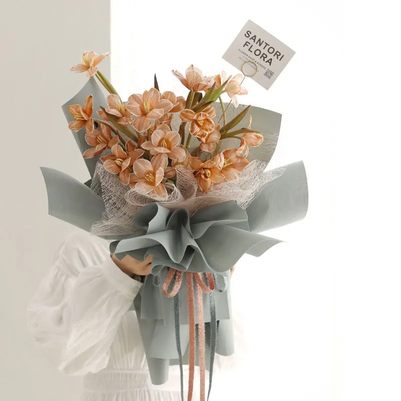 Korean Flower Bouquets Packing Materials DIY Waterproof Thicken Plastic cellophane Wrapping Paper