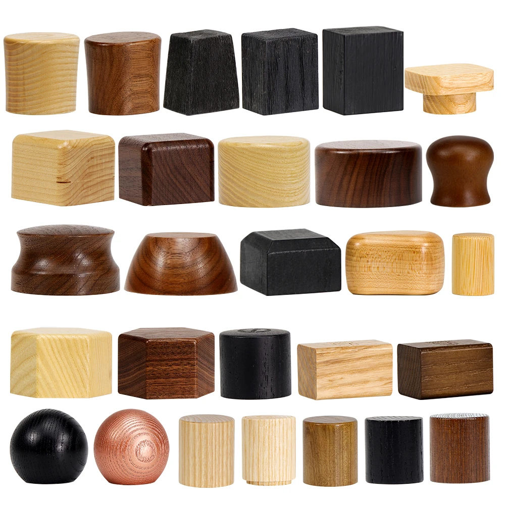 Custom Natual Wood 18mm Trapezoid Perfume Bottle Cap Ball Shape With
