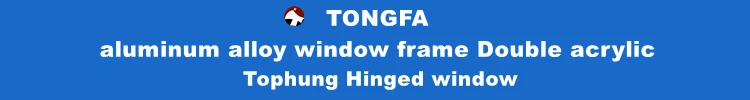 2024 TONGFA Double layered hollow anti UV acrylic RV windows equipped with screens and sunshades