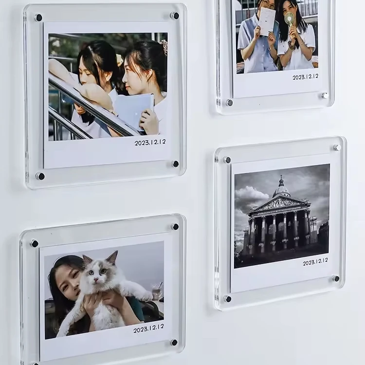Магнитные фоторамки заготовка из акрила магнит на холодильник акриловая фоторамка рамка плексигласа прозрачная