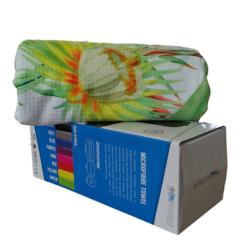 2021OEM  custom double side Printed Waffle honeycomb shaperetention durable skin comfort towel microfiber beach