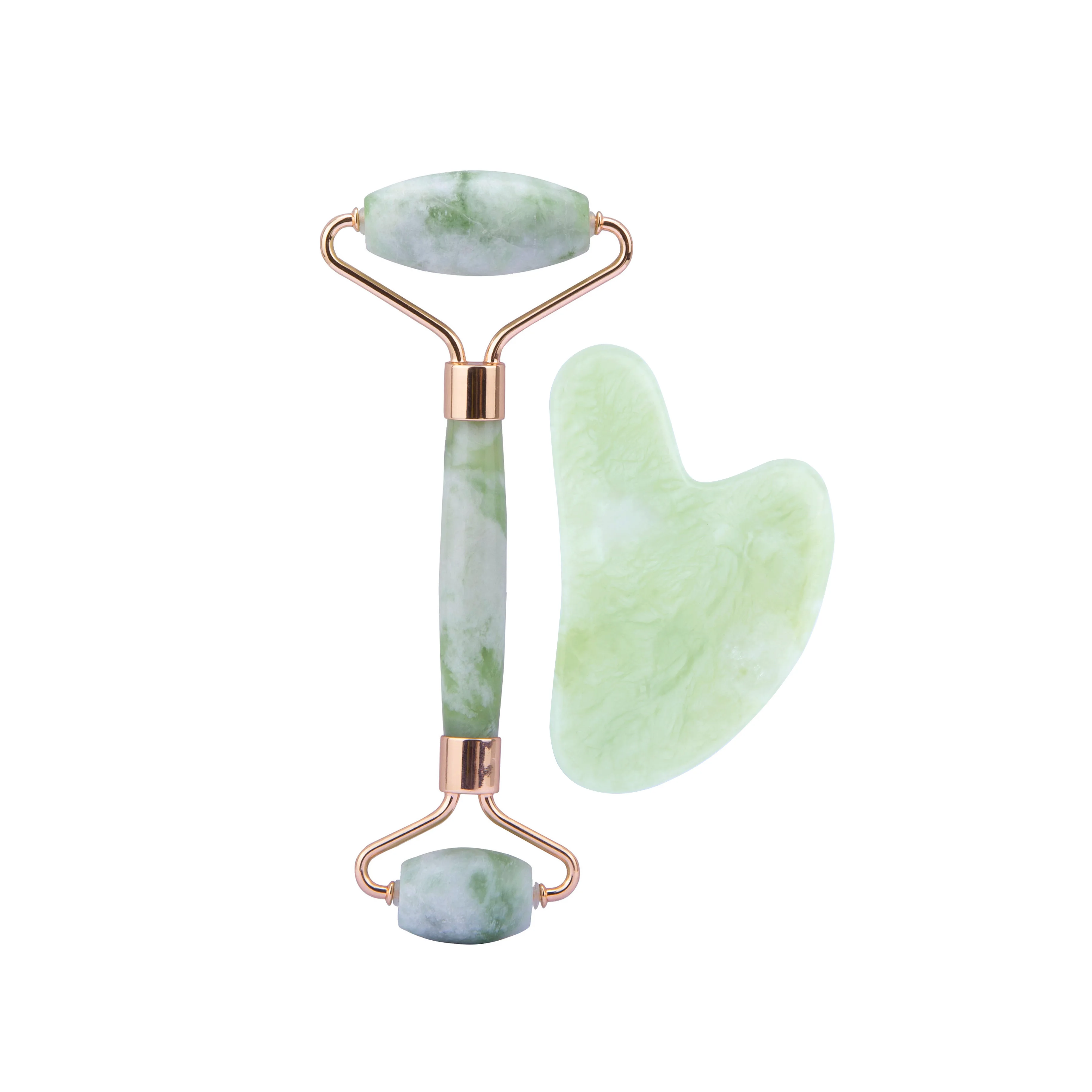 Rosy Finch Amethyst Skin Care Kit Gua Sha Massage Tool Jade Stone Roller Face Crystal Crafts Relaxing Wrinkled Decorative