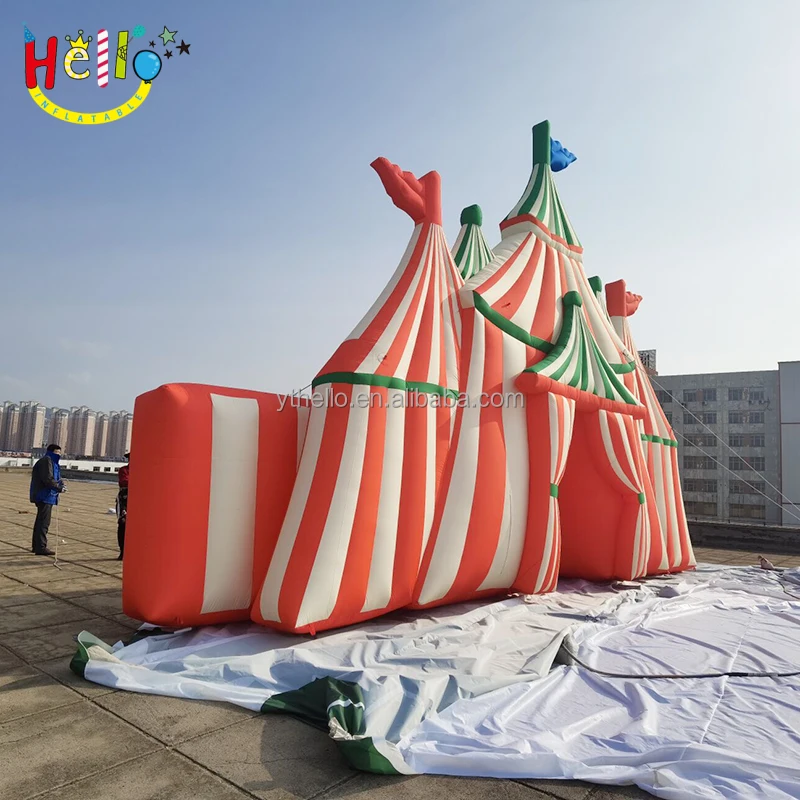 Customized color size pattern logo shape best quality inflatable outdoor arch for circus