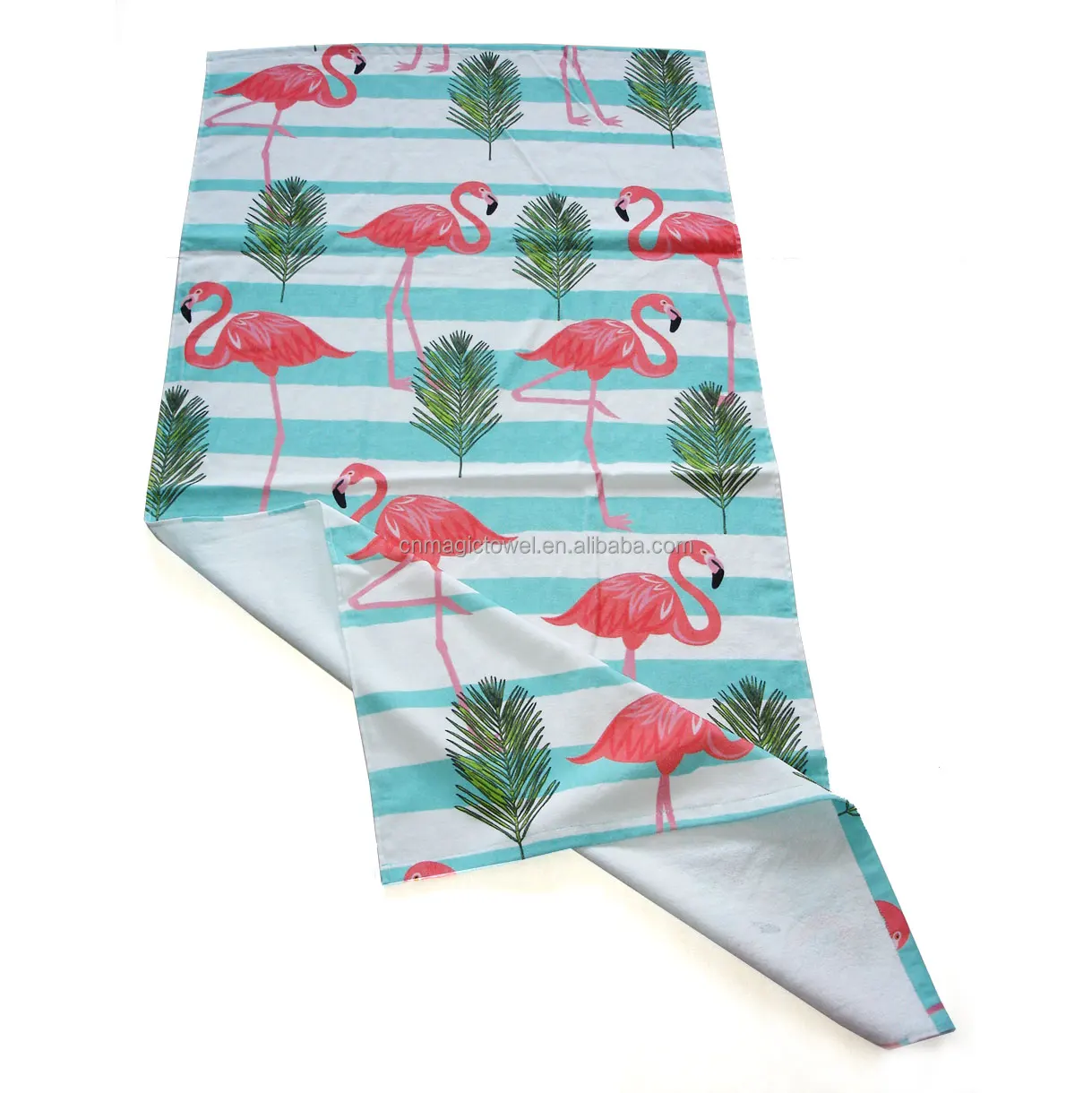 Toalla personalizada extra large custom towels bulk striped printing coral velvet beach towel cotton custom print