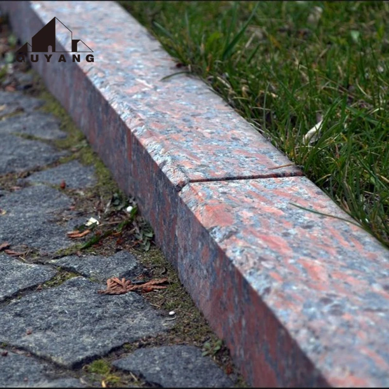 QUYANG Wholesale Price China Red Grey Granite Kerbstone Curbstone Paving Stone Kerb Stone