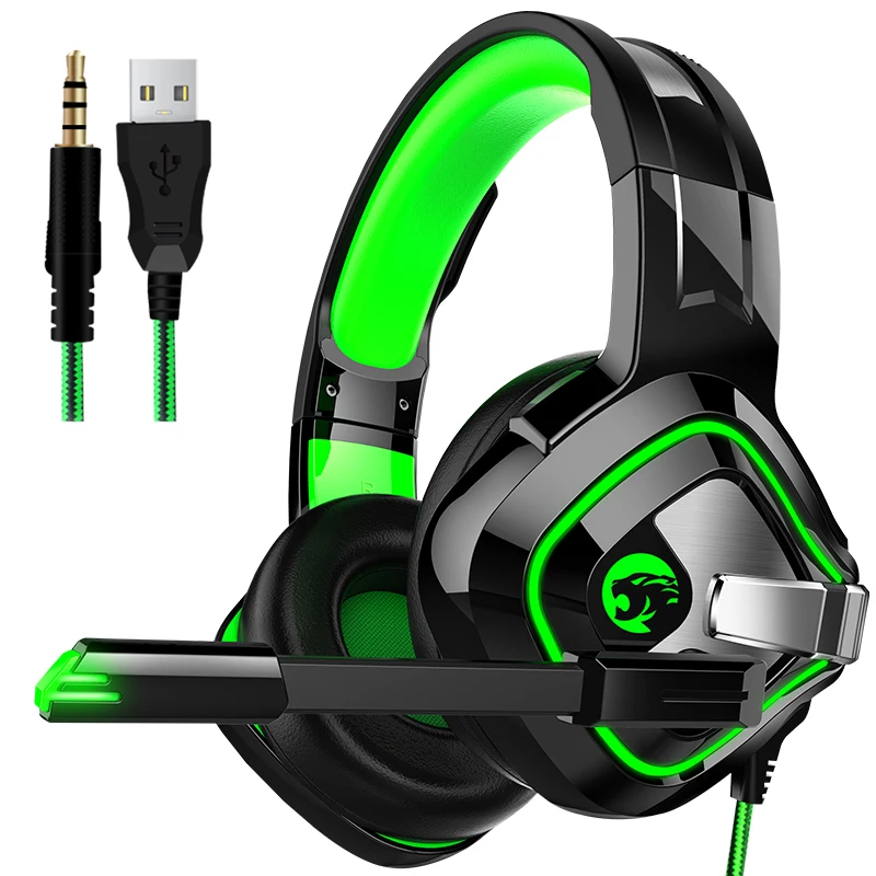 Factory Wholesale Full Oval Ear Cover Gaming Wired Headset Channel Bass Computer Headset