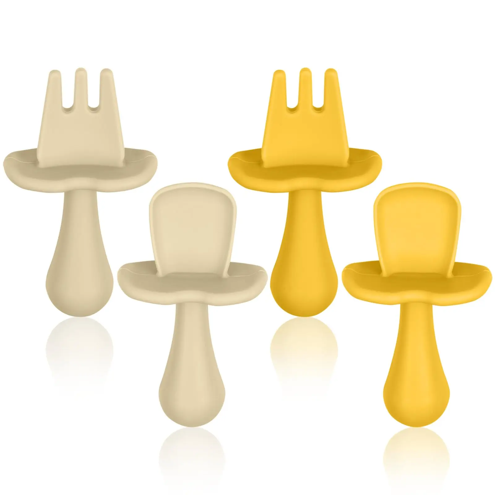 First Stage Baby Led Weaning Feeding Supplies Silicone Baby Spoons 6+ Months Infant Toddler Utensils