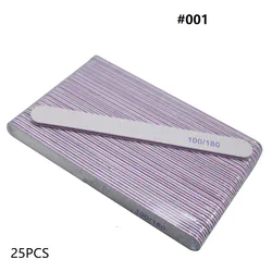 25pcs 100/180 Nail Files Block Buffer Pedicure Manicure Nail Polish Files Beauty Tool Professional Nail Files Tools