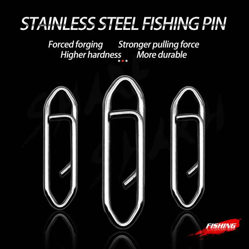 Stainless Steel Spring Lock Pin Needle Soft Lure Worm Crank Twist Lock Crank Hook Spring Lock Pin Needle