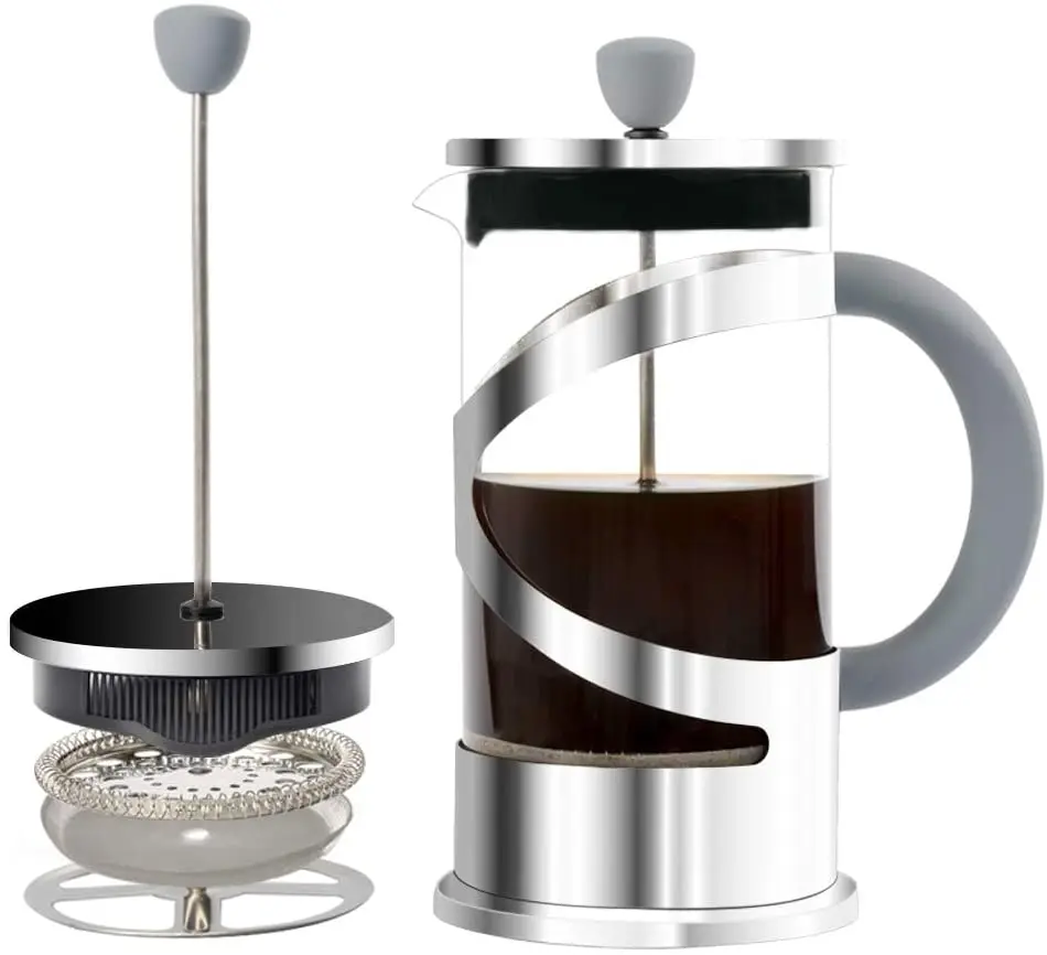 French Press Coffee Machine With Reusable Filter Hot Sale  Borosilicate Glass French Press Coffee Maker For outdoor