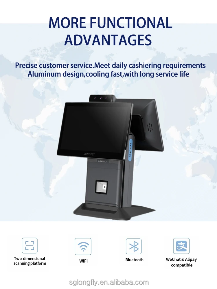 LongFly Machines Skd экран Tpv аппаратное оборудование в принтере 15 6 дюймов все одном pos omSale Android Desktop Pos сенсорный