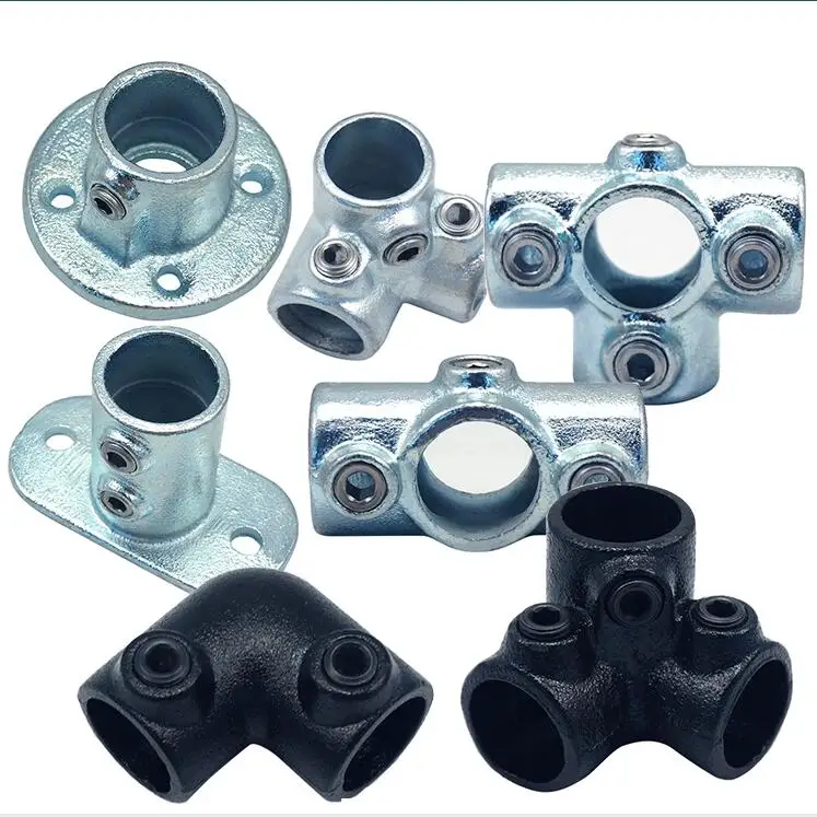 malleable iron combination socket tee and crossover key clamp pipe fittings