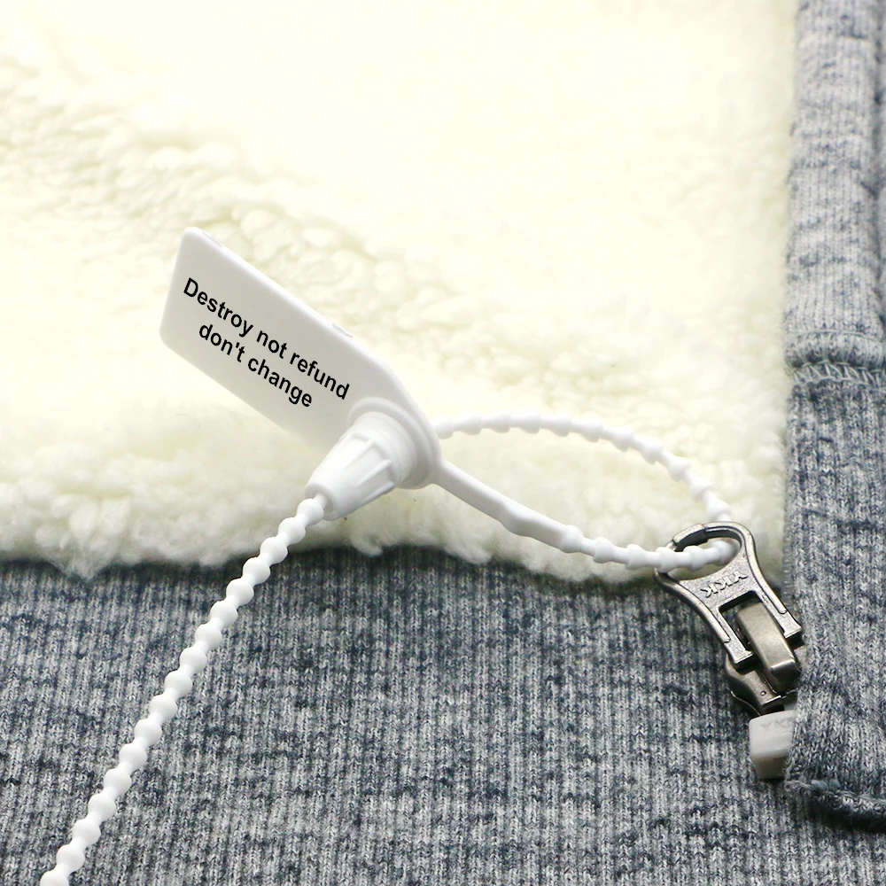 Eco-Friendly Custom Logo Plastic Anti-Theft Self Locking Ties Label For Shoes Clothing Anti-Theft Replacement Warning