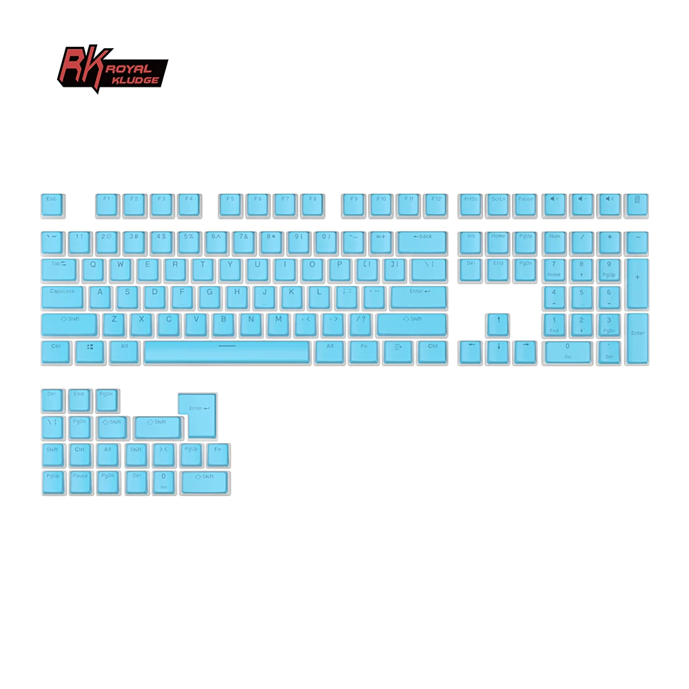 Royal Kludge RK xmi iso de typewriter mechanical keyboard blank oem espanol n iso keyboard keycaps abs pudding