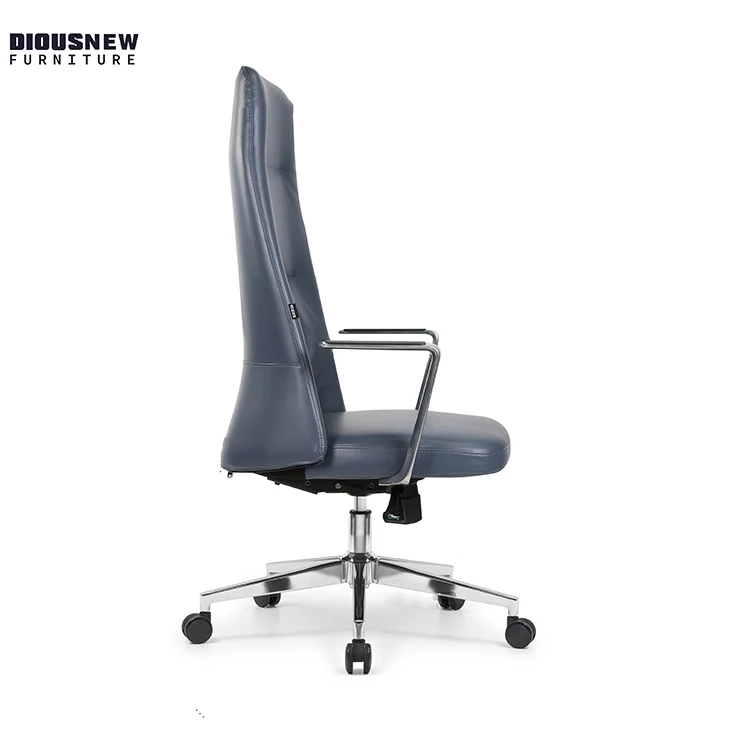 Офисный вращающийся стул эргономичный импортный верхний слой из воловьей кожи алюминиевый сплав расширенный подлокотник Заводская настраиваемая офисная мебель