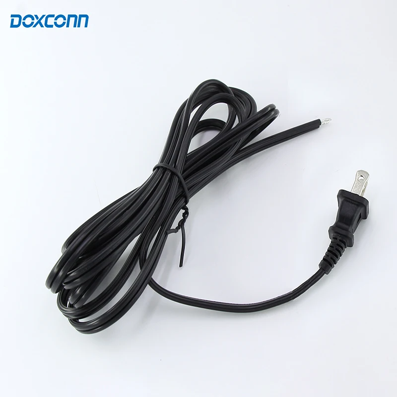 Cable Manufacturer USA Non Polarity 2PIN Plug Power Cord 18AWG SPT-2 Wire UL Power Cords For Equipment