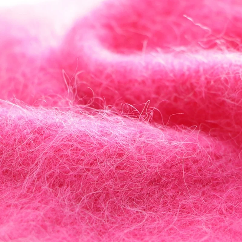 Knitted Sweater 8NM/1 Mengna Long Hair Alpaca Wool 59% Alpaca 19% Nylon 20% Acrylic 2% Spandex Mohair Blended Yarn