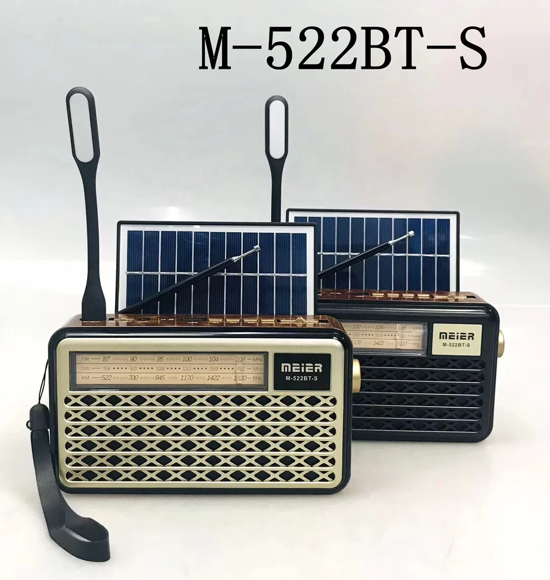  Meier M-522BT-S FM AM SW 3 полосы радио USB/TF карта музыкальный плеер встроенный синий зуб динамик с солнечной