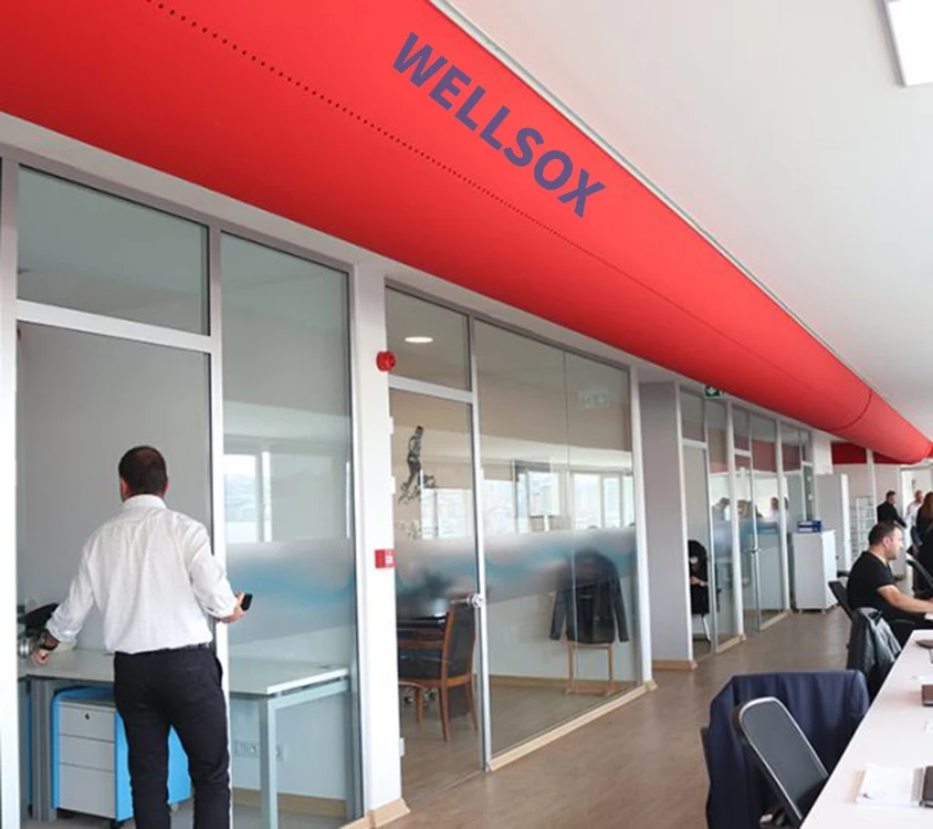 Leading Producer Flexible Connections Ventilators Air Conditioning Fabric Air Duct For Production Line