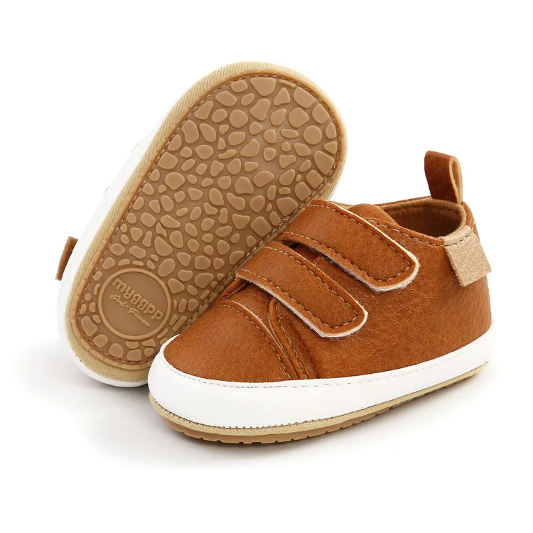 Factory Custom Newborn Infant Baby Boys Girls Sneaker Casual Oxford PU Leather Toddler First Walker Shoes