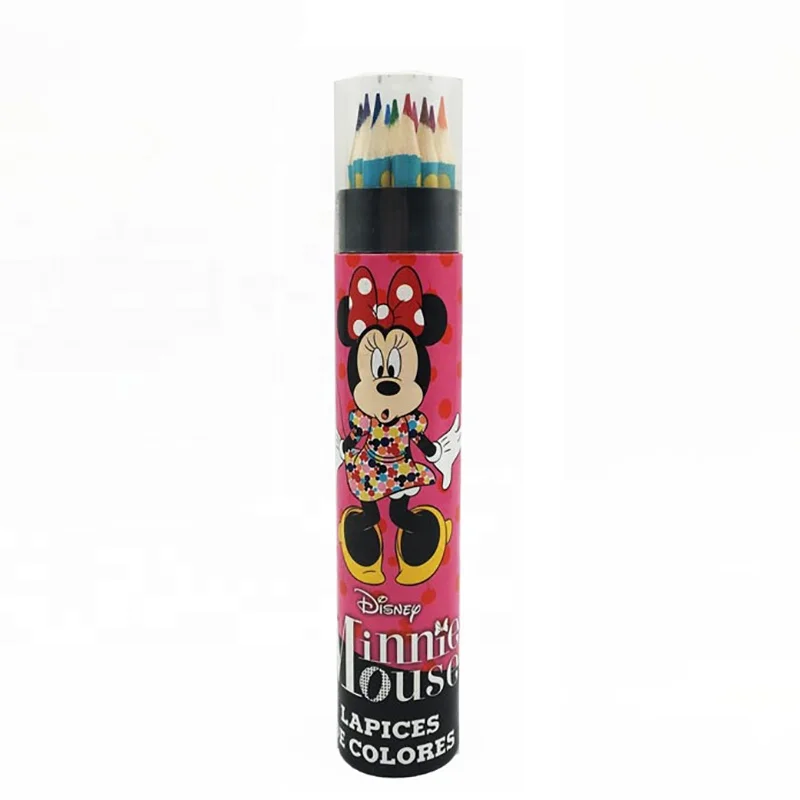 Factory Wholesale Kids Stationery Sets Cheap Cute Natural Wooden Drawing Pencil Cartoon Multi Color Pencil Sets