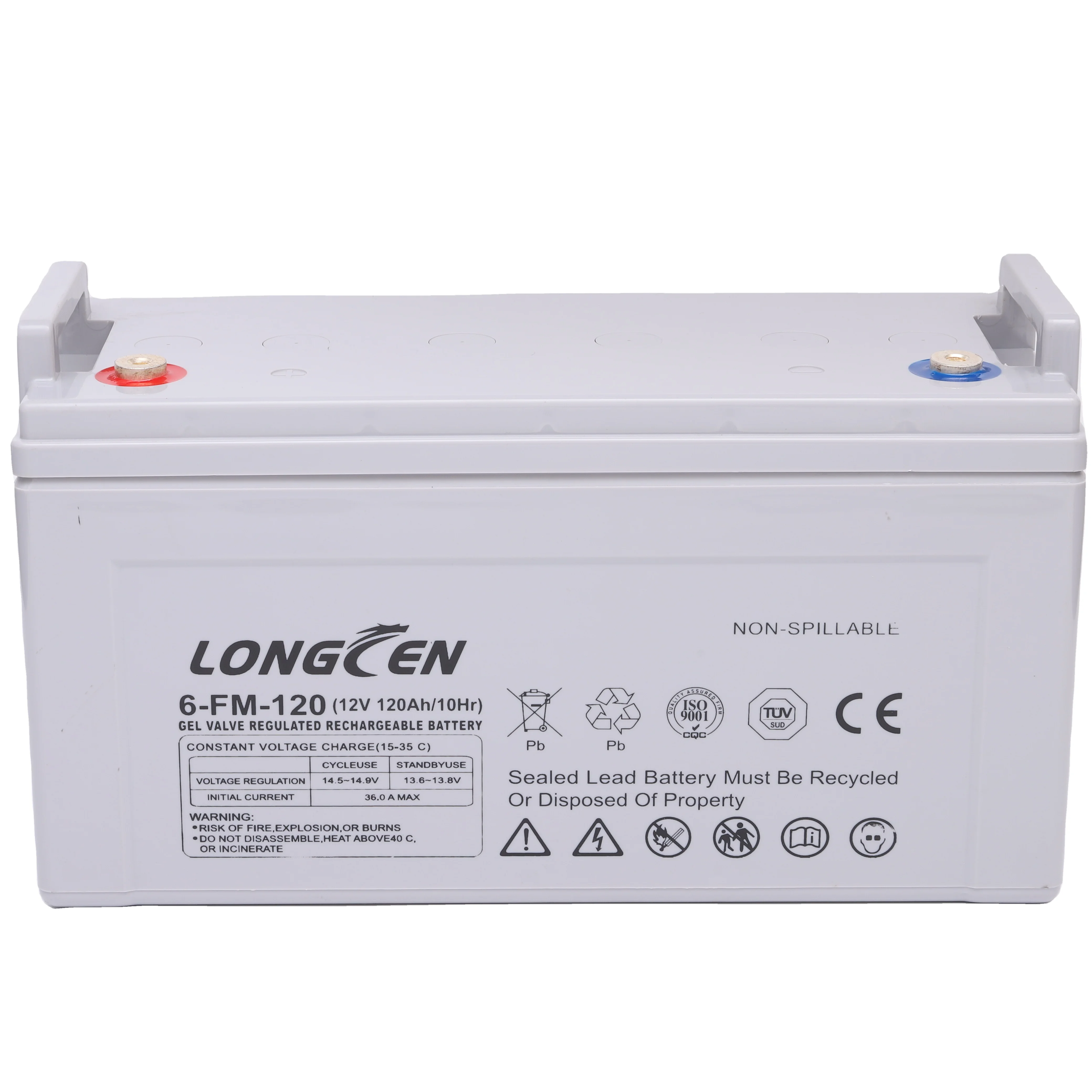 ZJRG-12V120AH Maintenance-Free Valve-Controlled Deep Circle Sealed Lead-Acid Gel Battery