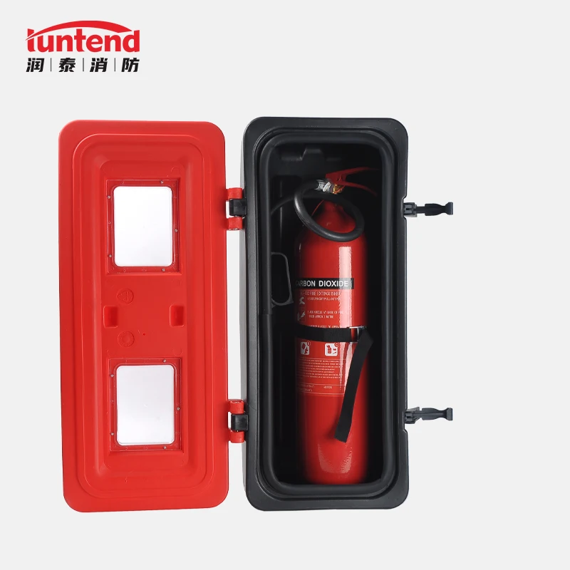 High quality and durable Plastic fire hose cabinet with extinguisher /extinguisher box fire fighting products