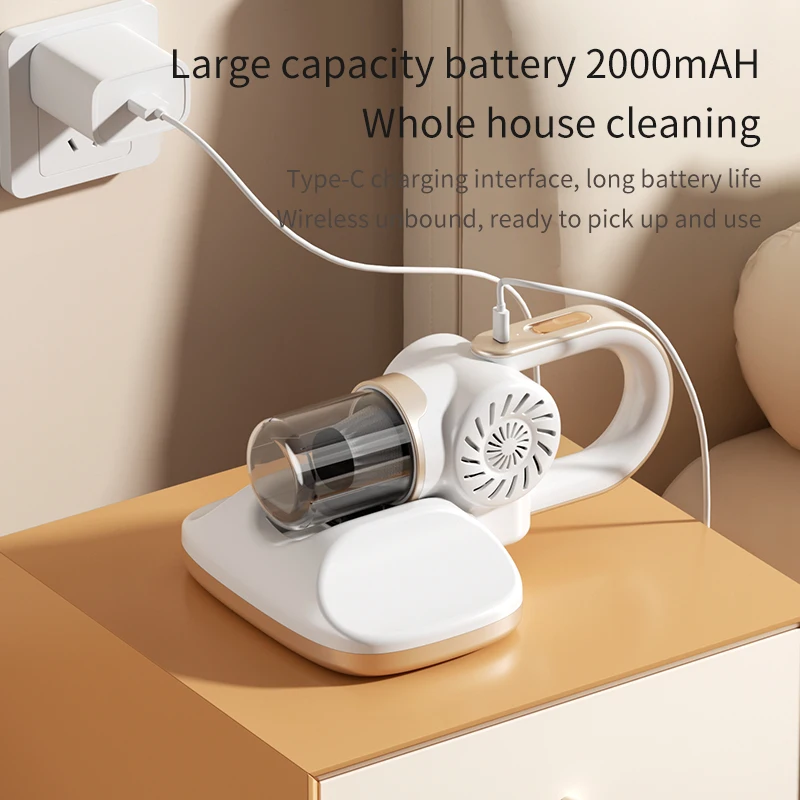 11KPa 2000mAh Battery Wireless Handheld Vacuum Cleaner Whole House Office Dust Mite Vacuum Cleaner