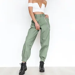 Cool girl cargo pants muti-colors trousers voguish pants