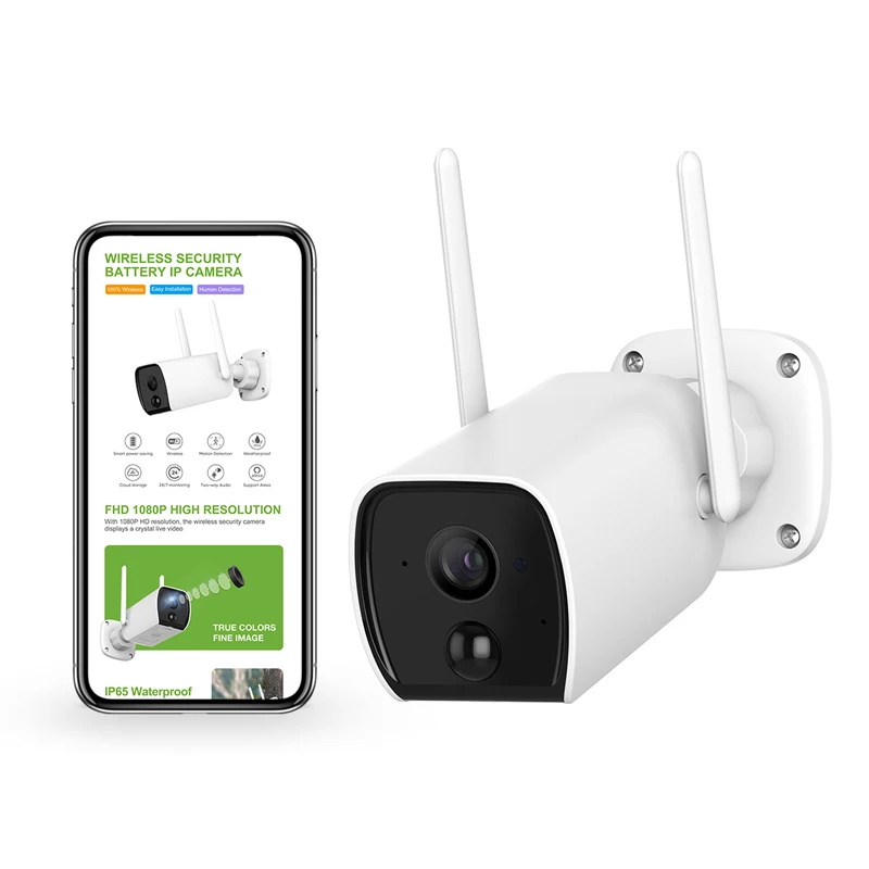 PIR detection FHD 1080p solar power outdoor wifi ip security bullet camera battery cctv surveillance camera