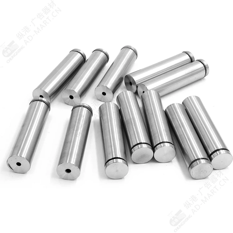 Hot Sale OEM Satin Solid Stand Off Through Grip Wall Mounting Glass Standoff Stainless Steel Advertising Standoff Screws