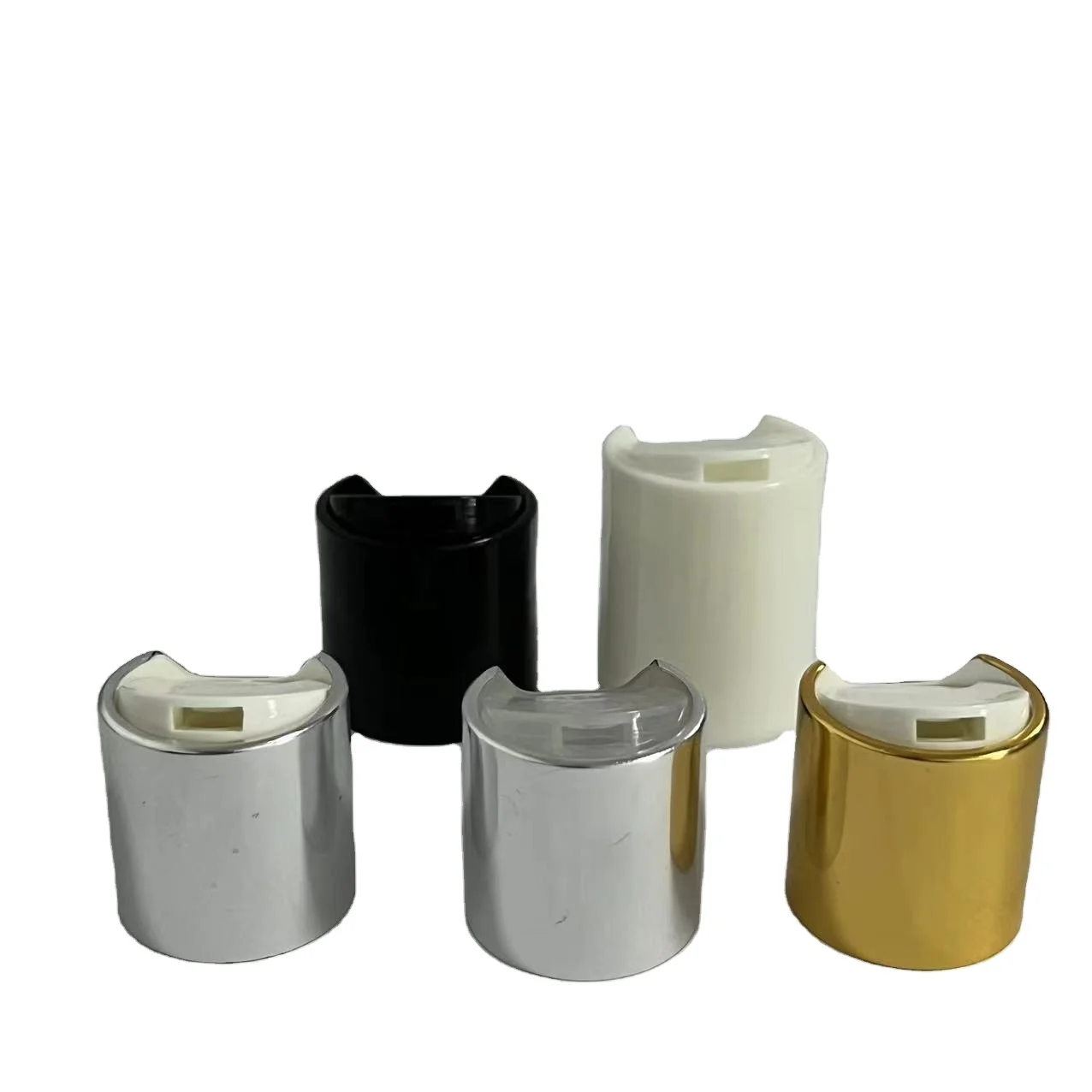 free samples 18 20 24 28mm Manufacturers Supply Flip disc Top Cap Cosmetic Aluminum Disc top  Cap
