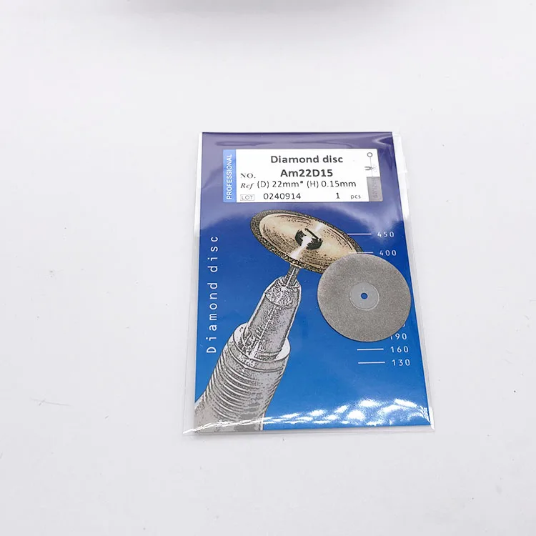 AM22D15 0.15mm extra thin double side full coated extra fine dental lab polishing grinding separating cutting diamond discs