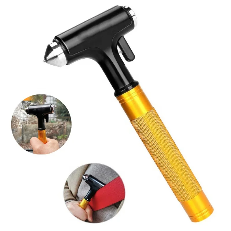  Car Glass Breaker with Seat Belt Cutter - Automotive Safety Hammer Emergency Escape Tool