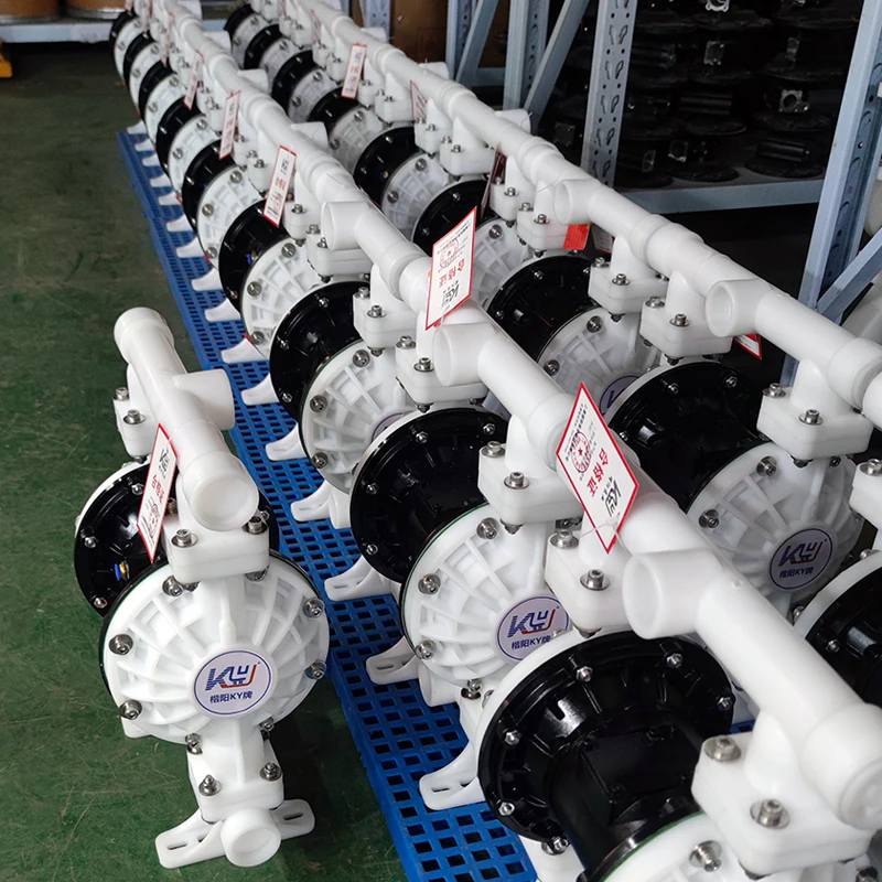 KY 1/2 Inch Chemical Diaphragm Pump for Strong Acid and Alkali Chemical Industries Printing Machine Pneumatic Ink Circulation