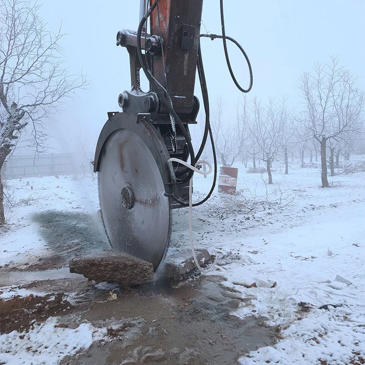 Factory sales Excavator Rock Saw for Stone Cutting rotated to cut rock concrete or frozen ground
