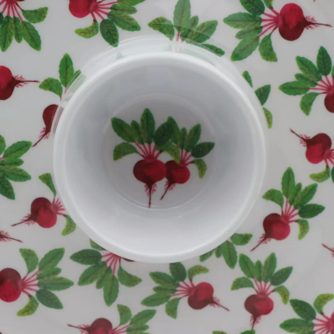 Заводская поставка индивидуальная меламиновая посуда оптовая продажа Меламиновый круглый лоток для чипа можно мыть в посудомоечной машине