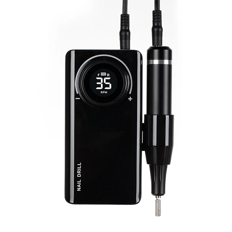 35000RPM Portable Nail Drill Professional Rechargeable Cordless Nail File Machine with Bits Kit for Acrylic Nails