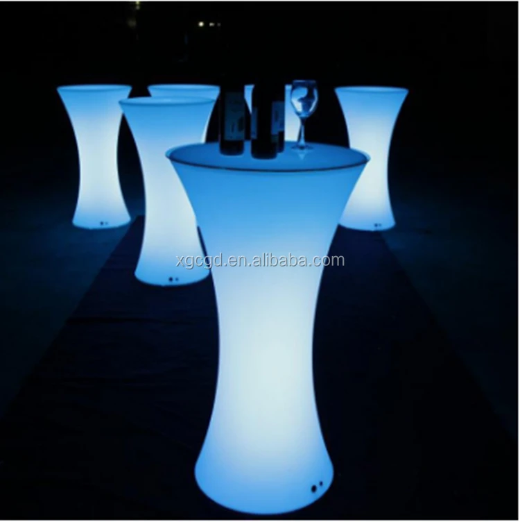 Modern Event Light up bar Table Garden Party Illuminated Led high cocktail Table Outdoor Glowing Led Cocktail Table
