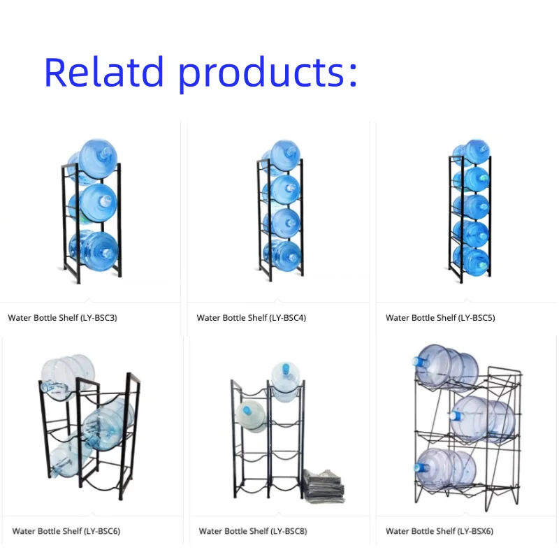 Floor Standing Metal 5 Gallon Water Bottle Jug Storage Display Holder Rack Shelf for Water Cooler Dispenser